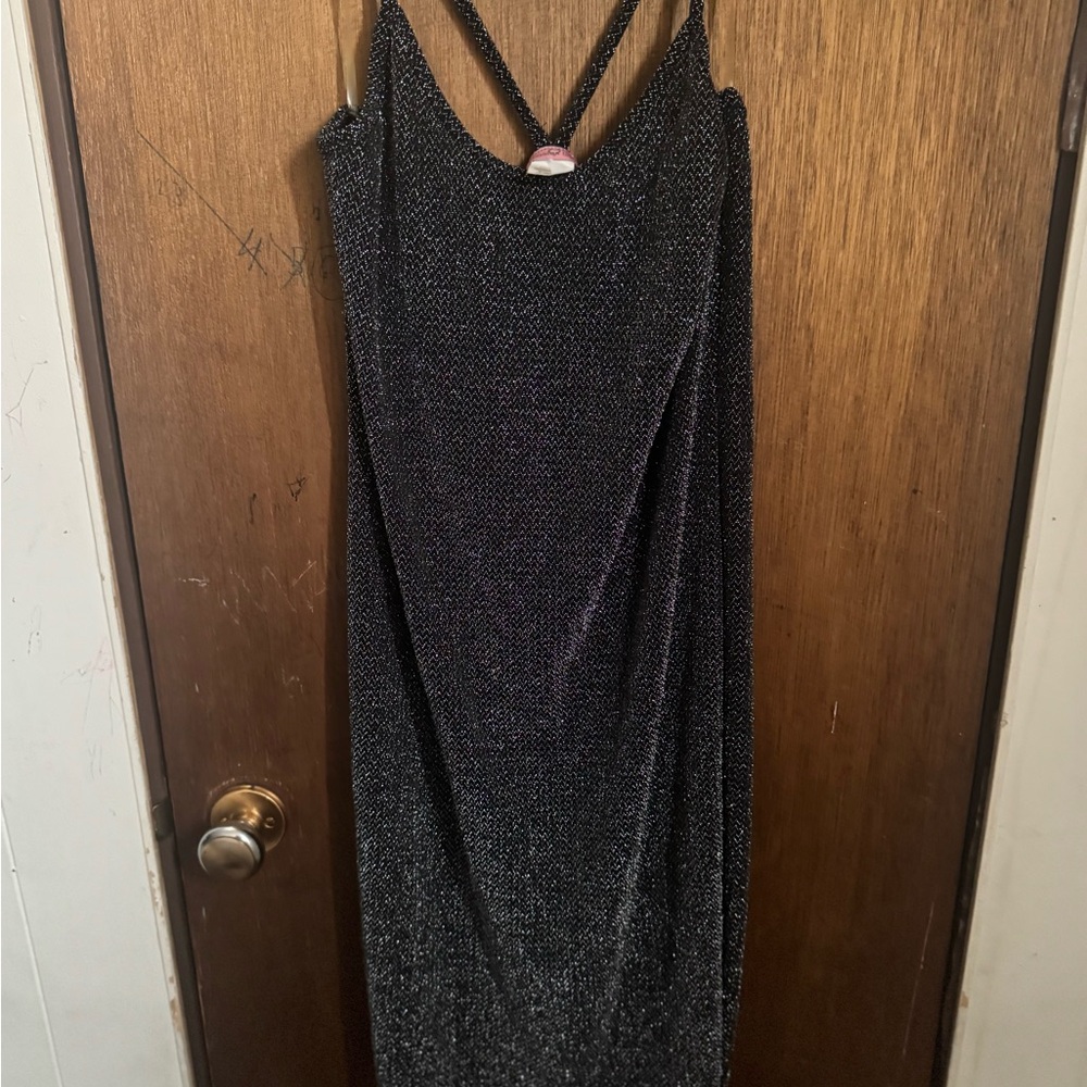Elegant Black Glitter Dress
